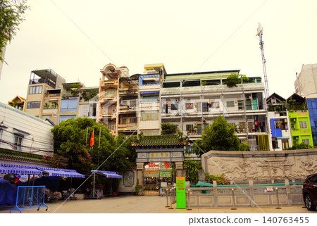 Streetscape of Cholon district in Ho Chi Minh City Streetscape of Cholon district in Ho Chi Minh City 140763455