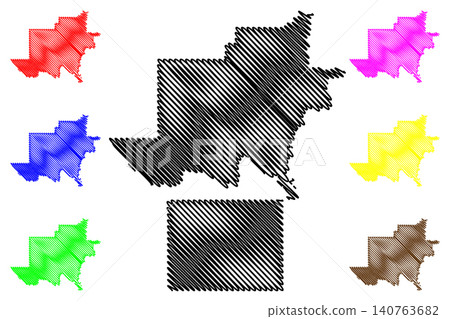 Jackson and Grant County, Oklahoma State (U.S. county, United States of America, USA, U.S., US) map vector illustration, scribble sketch map Jackson and Grant County, Oklahoma State (U.S. county, United States of America, USA, U.S., US) map vector illustration, scribble sketch map 140763682