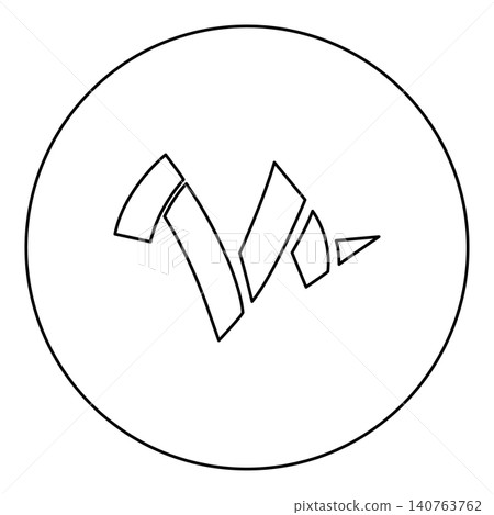 Vegetable peel leftover icon in circle round black color vector illustration image outline contour line thin style Vegetable peel leftover icon in circle round black color vector illustration image outline contour line thin style 140763762