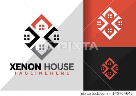 Letter X House Finance Logo Logos Design Element Stock Vector Illustration Letter X House Finance Logo Logos Design Element Stock Vector Illustration 140764642