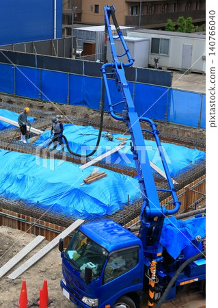 地下樑混凝土澆築狀況 地下樑混凝土澆築狀況 140766040