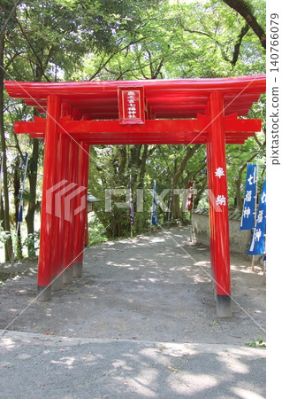 Shichifuku Shrine at Miyajidake Shrine Okumiya in Fukutsu City Shichifuku Shrine at Miyajidake Shrine Okumiya in Fukutsu City 140766079