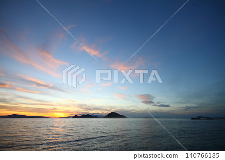 Seaside town of Turgutreis and spectacular sunsets Seaside town of Turgutreis and spectacular sunsets 140766185