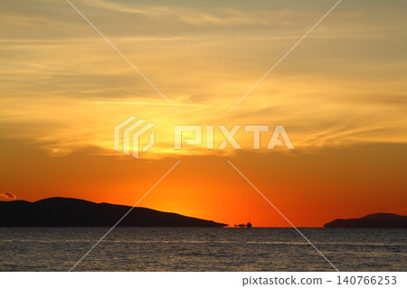 Seaside town of Turgutreis and spectacular sunsets Seaside town of Turgutreis and spectacular sunsets 140766253