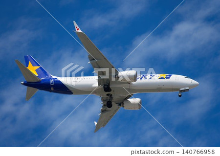 Skymark was the first Japanese airline to introduce the Boeing 737-8 passenger aircraft. Skymark was the first Japanese airline to introduce the Boeing 737-8 passenger aircraft. 140766958