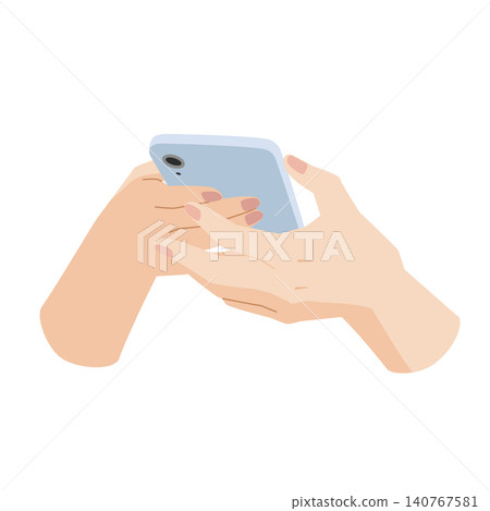 兩隻手操作智慧型手機的示意圖 140767581