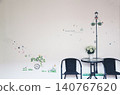 Message on the wall of the welcome room in a small hotel 140767620