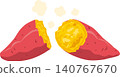 Sweet potato roasted sweet potato 140767670