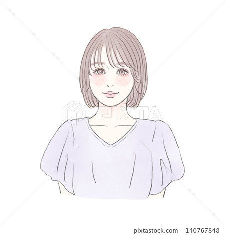 Personal color analysis: Summer type (female) (illustration) Personal color analysis: Summer type (female) (illustration) 140767848