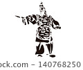 Bugaku (court dance and music) silhouette 140768250
