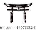 Torii gate silhouette 140768324