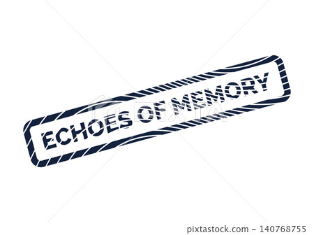 ECHOES OF MEMORY text inside a stylized rectangular frame evoking nostalgia and past reflections 140768755