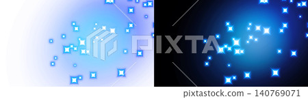 Blue sparkling star particles, transparent background, decorative material. Blue sparkling star particles, transparent background, decorative material. 140769071