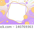 Pop design frame, dot halftone, and converging lines. 140769363