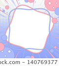 Pop design frame, dot halftone, focus lines, square size 140769377