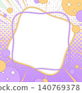 Pop design frame, dot halftone, focus lines, square size 140769378