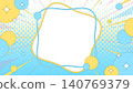 Pop design frame, dot halftone, focus lines, 16:9 size 140769379