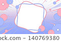 Pop design frame, dot halftone, focus lines, 16:9 size 140769380