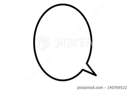 Simple circular speech bubble illustration (copy space) 140769522