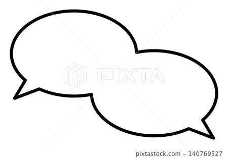 簡單的圓形對話框插圖(留白) 簡單的圓形對話框插圖(留白) 140769527