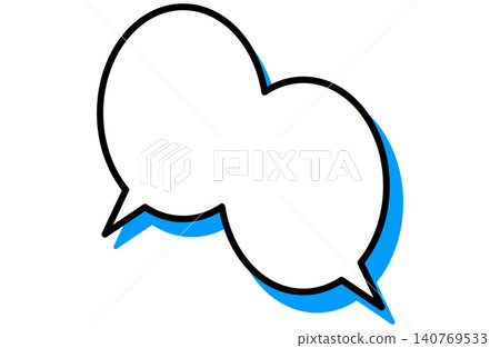 Simple circular speech bubble illustration (copy space) 140769533