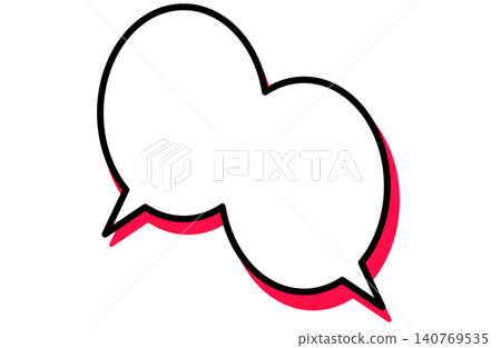簡單的圓形對話框插圖(留白) 簡單的圓形對話框插圖(留白) 140769535