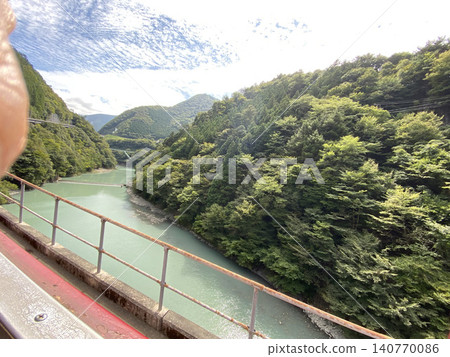 風景、河流、鐵路、橋樑、大井川鐵道 風景、河流、鐵路、橋樑、大井川鐵道 140770086