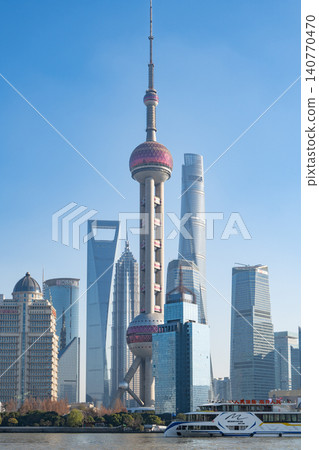 中國上海陸家嘴和東方明珠 中國上海陸家嘴和東方明珠 140770470