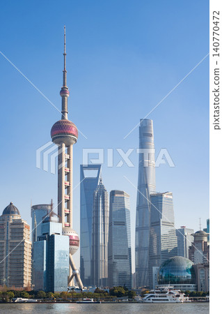 Shanghai, China Lujiazui and the Oriental Pearl Shanghai, China Lujiazui and the Oriental Pearl 140770472