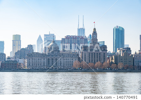 Western-style architecture on the Bund in Shanghai, China Western-style architecture on the Bund in Shanghai, China 140770491