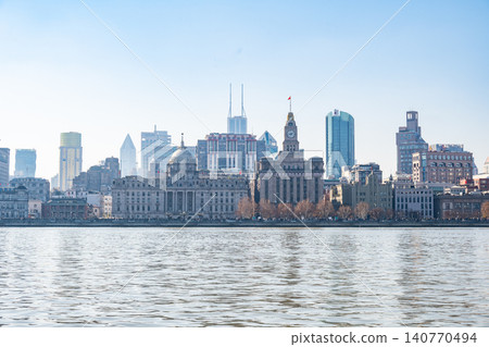 中國上海外灘的西式建築 中國上海外灘的西式建築 140770494