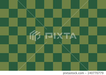 A large-scale checkered pattern in green and matcha colors, reminiscent of a Japanese cafe. A large-scale checkered pattern in green and matcha colors, reminiscent of a Japanese cafe. 140770779