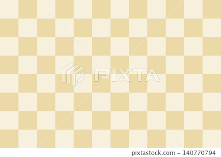 An elegant checkered pattern in cream and pale gold [Large pattern] 140770794
