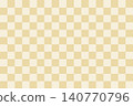 An elegant checkered pattern in cream and pale gold [Medium size] 140770796