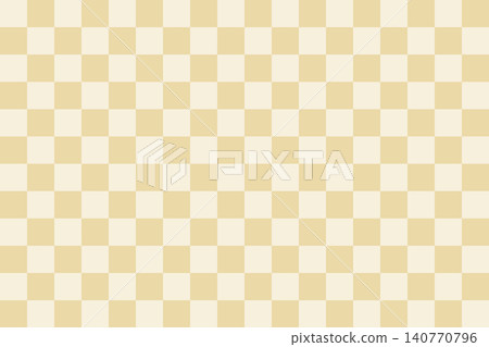 An elegant checkered pattern in cream and pale gold [Medium size] 140770796