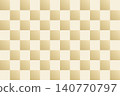 An elegant checkered pattern in cream and gold gradient [Large pattern] 140770797