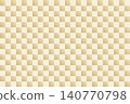 An elegant checkered pattern in cream and gold gradient [small size] 140770798