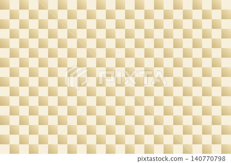 An elegant checkered pattern in cream and gold gradient [small size] 140770798