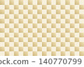 An elegant checkered pattern in cream and gold gradient [medium size] 140770799