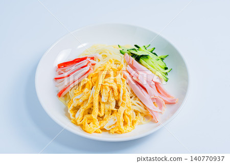 A classic summer dish featuring the toppings of chilled ramen. A classic summer dish featuring the toppings of chilled ramen. 140770937
