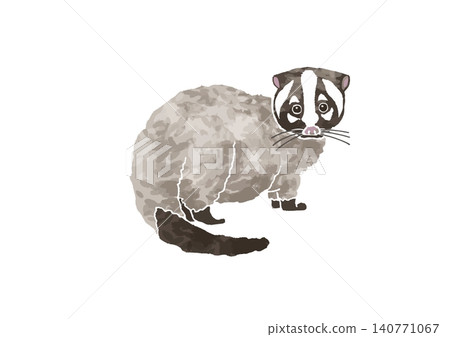 可愛的果子狸插圖,可用於害蟲防治和損害預防(較不逼真,適用於住宅損害和衛生問題) 可愛的果子狸插圖,可用於害蟲防治和損害預防(較不逼真,適用於住宅損害和衛生問題) 140771067