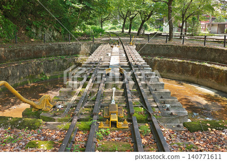 [Turntable at Hokuno Station] Hokishima, Shirotori-cho, Gujo City, Gifu Prefecture 140771611