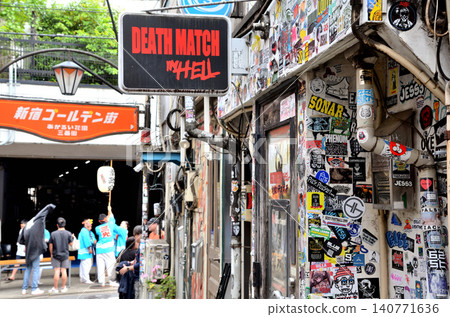Shinjuku Golden Gai on a festival day, with a noticeable number of foreign tourists. Shinjuku Golden Gai on a festival day, with a noticeable number of foreign tourists. 140771636