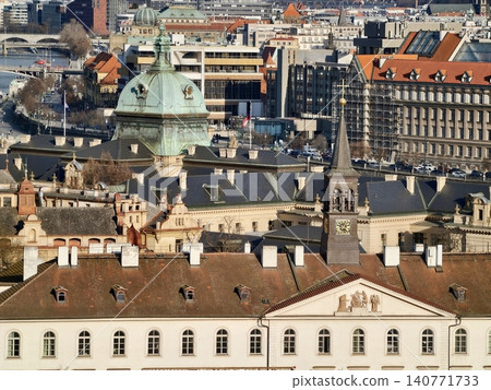 Sunlit heritage buildings with distinctive domes and quaint alleyways reveal timeless European character Sunlit heritage buildings with distinctive domes and quaint alleyways reveal timeless European character 140771733