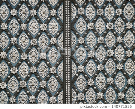 Stylish distressed damask textile showcasing classic design elements for decorating projects Stylish distressed damask textile showcasing classic design elements for decorating projects 140771836