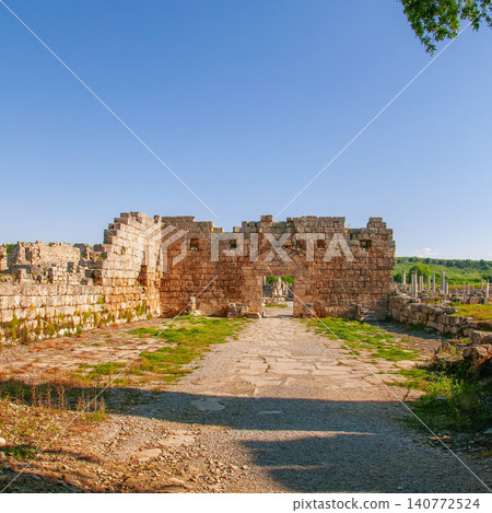 Ancient Roman Ruins at Perge in Antalya, Turkey Ancient Roman Ruins at Perge in Antalya, Turkey 140772524