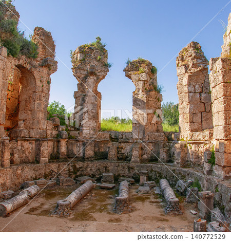 Ancient Roman Ruins in Perge Antalya Turkey Ancient Roman Ruins in Perge Antalya Turkey 140772529