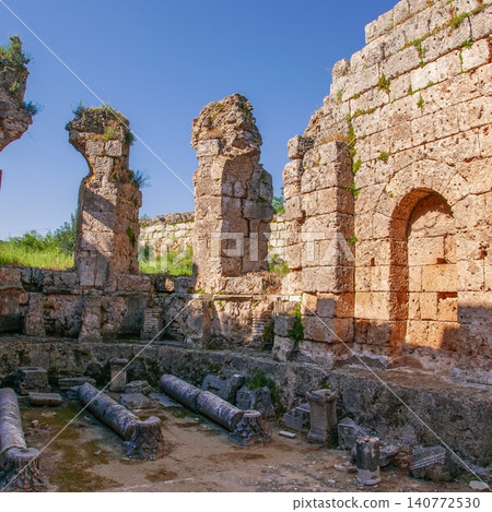 Ancient Roman Ruins in Perge Antalya Turkey Ancient Roman Ruins in Perge Antalya Turkey 140772530