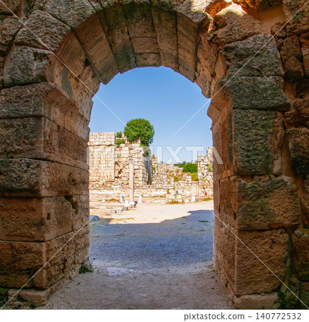 Ancient Stone Archway in Perge Ruins, Antalya, Turkey Ancient Stone Archway in Perge Ruins, Antalya, Turkey 140772532