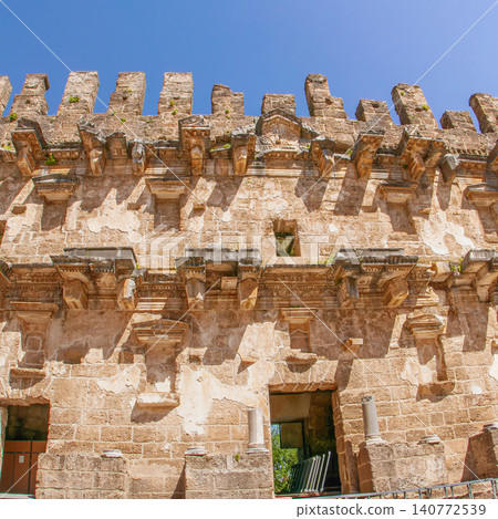 Ancient Roman Theater Ruins in Aspendos, Antalya, Turkey Ancient Roman Theater Ruins in Aspendos, Antalya, Turkey 140772539